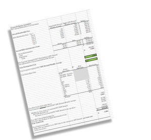 image of annual participation cost calculation sheet